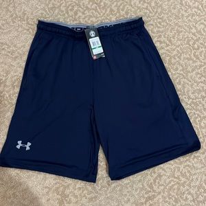 New with tags. Men’s UnderArmour Athletic Shorts. Size Large, Color Navy